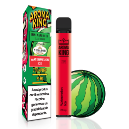 Mini narghilea electronica de unica folosinta Aroma KING - Watermelon Ice (700 pufuri) 20 mg