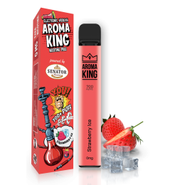 Mini narghilea electronica de unica folosinta AK by Senator - Strawberry Ice (700 pufuri) 0 mg