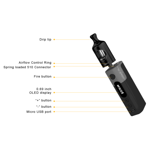 Kit (tigara electronica) - Aspire Zelos 50w 2500 mAh BLACK