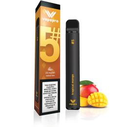 Tigara electronica de unica folosinta VapePro - #5 Tropical Mango (800 pufuri) 20mg