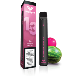 Tigara electronica de unica folosinta VapePro - #13 Watermelon Bubble Gum (800 pufuri) 20mg