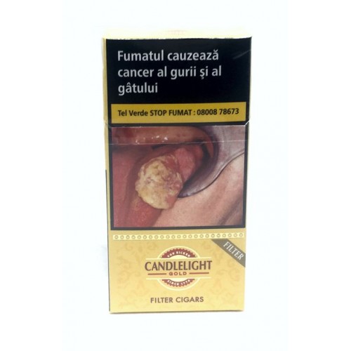 Tigari de foi cu filtru - Candlelight Mini Filter GOLD (10)