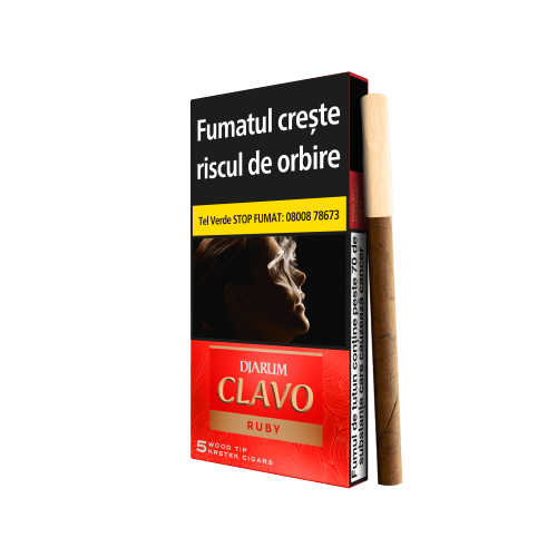 Tigari de foi Djarum Clavo Wood Tip - Ruby (5)