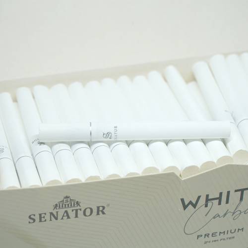 Tuburi tigari SENATOR - Carbon Premium 24 mm WHITE (200)