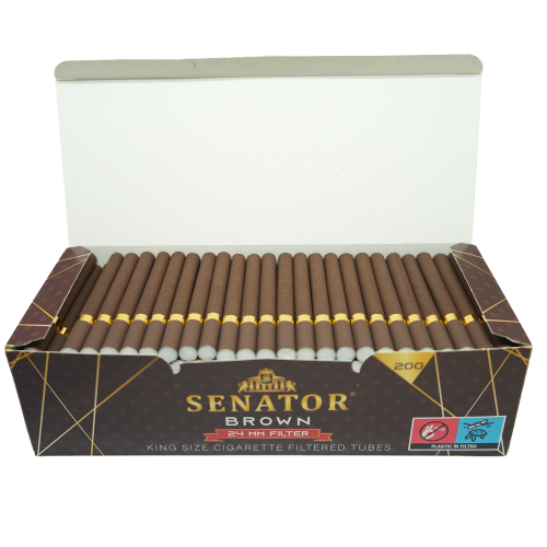 Tuburi tigari SENATOR - XTra Filter 24 mm BROWN (200)