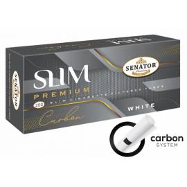 Tuburi tigari SENATOR Ultra Slim - CARBON White 24 mm Filter (200)