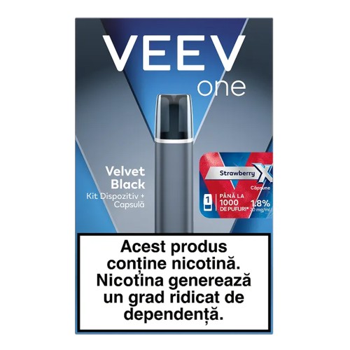 Starter Kit VEEV ONE Velvet Black - Strawberry X Intense