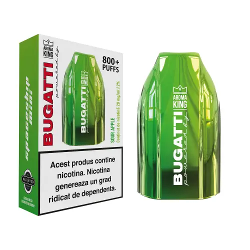 Aroma KING Bugatti Spaceship Mini - Sour Apple (800 pufuri) 20 mg