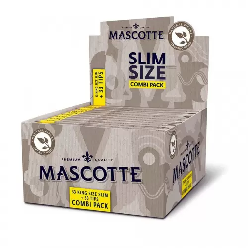 Foite rulat Mascotte - Organic Slim 110 mm King Size Combi (33+33 tips)