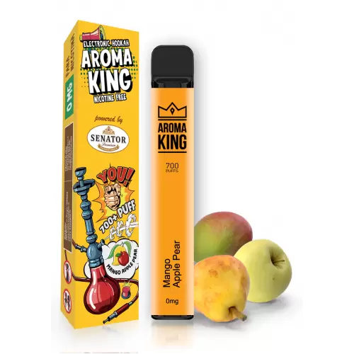 Mini narghilea electronica de unica folosinta AK by Senator - Mango Apple Pear (700 pufuri) 0 mg