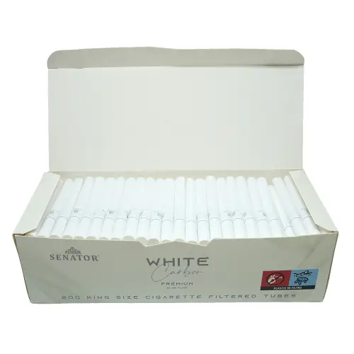 Tuburi tigari SENATOR - Carbon Premium 24 mm WHITE (200)
