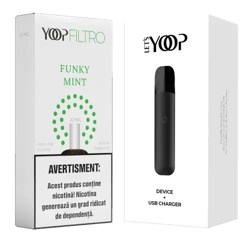 Pachet Promotional YOOP FILTRO - DISPOZITIV cu rezerva FUNKY MINT 20 MG/ML